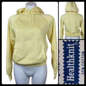 Vtg 1970's DEADSTOCK Healthknit Pullover Hoodie Sweatshirt Kangaroo Pocket Large